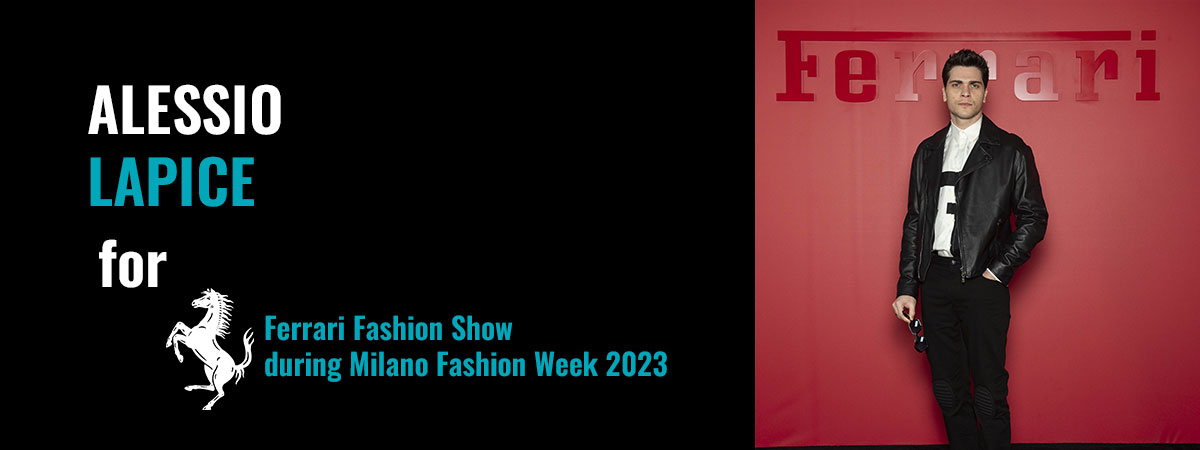 Alessio Lapice for Ferrari Fashion Show during Milano Fashion Week 2023