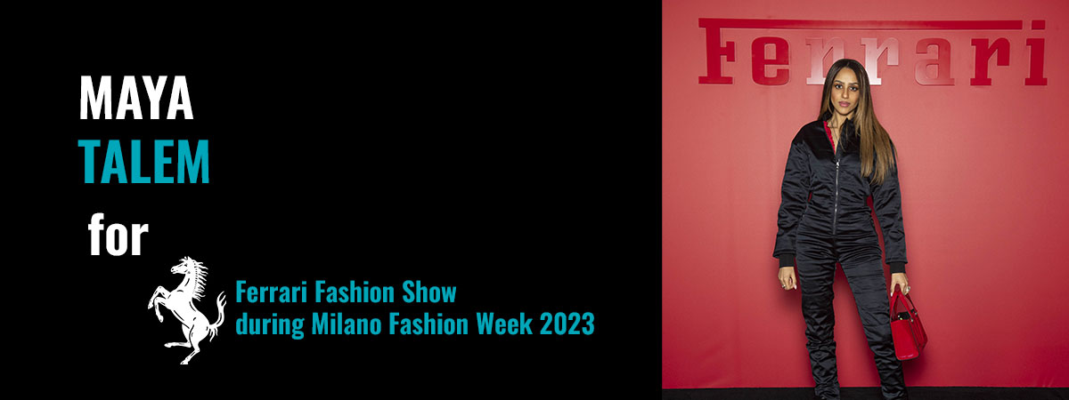 Maya Talem for Ferrari Fashion Show during Milano Fashion Week 2023